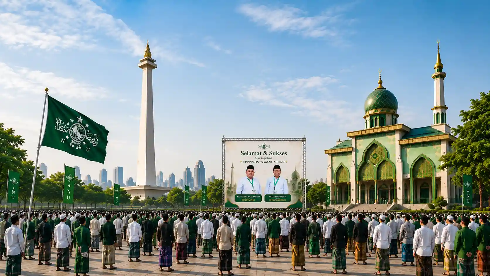 Kebersamaan pengurus dan warga PCNU Pengurus Cabang Kabupaten Tanah Datar